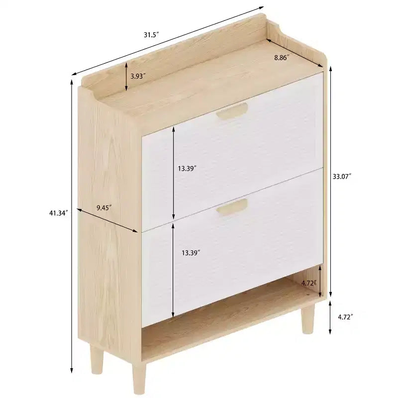 Meuble à chaussures avec 2 tiroirs basculants, Organisateur de chaussures mince de 80 cm, Armoire à chaussures étroite et autonome cachée pour entrée, salon, couloir