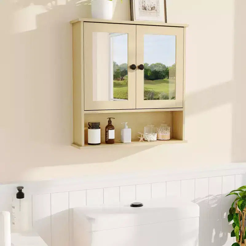 Meuble de rangement mural de salle de bain, organiseur 2 niveaux au-dessus des toilettes, armoire en bois étanche pour salle de bain, cuisine, salon