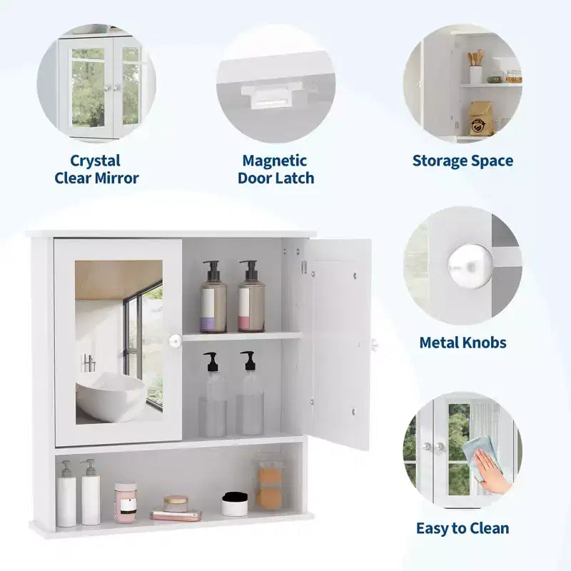 Meuble de rangement mural de salle de bain, organiseur 2 niveaux au-dessus des toilettes, armoire en bois étanche pour salle de bain, cuisine, salon