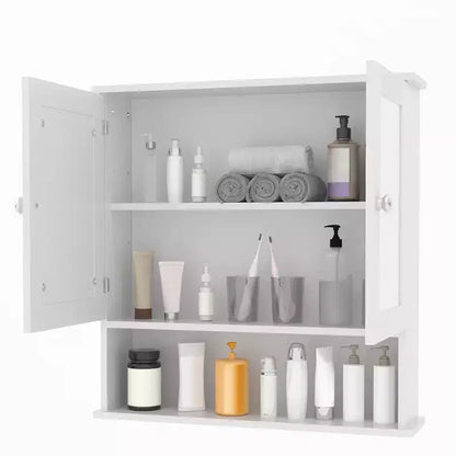 Meuble de rangement mural de salle de bain, organiseur 2 niveaux au-dessus des toilettes, armoire en bois étanche pour salle de bain, cuisine, salon