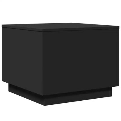 Table basse LED moderne bois d'ingénierie blanc 50x50x40 cm