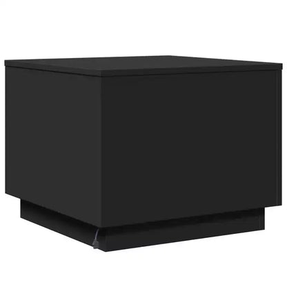 Table basse LED moderne bois d'ingénierie blanc 50x50x40 cm