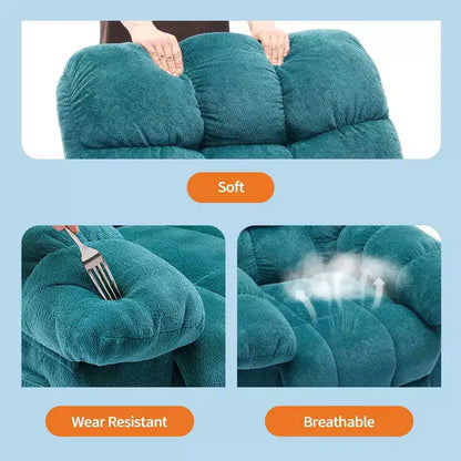 Fauteuil inclinable manuel surdimensionné avec pochette latérale, capacité de 136 kg