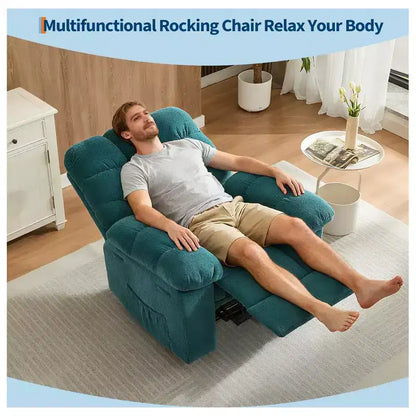 Fauteuil inclinable manuel surdimensionné avec pochette latérale, capacité de 136 kg