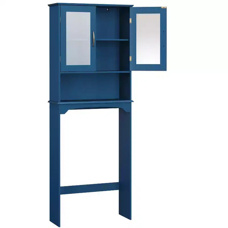 Meuble de rangement sur pied au-dessus des toilettes avec étagère pour salle de bain