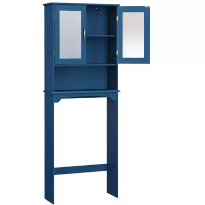 Meuble de rangement sur pied au-dessus des toilettes avec étagère pour salle de bain
