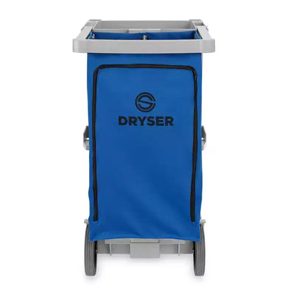 Chariot de nettoyage commercial Dryser avec roues - Chariot de ménage avec étagères et sac en vinyle - Gris